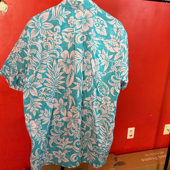 Men's Vibrant Hawaii Floral Short Sleeve Button Up Shirt,, Sz Lg - Picture 2 of 7